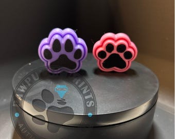 Paw Print Fidget Clicker: 3D Printed Sensory Toy, Pet Lover Gift