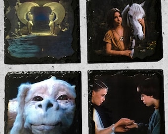 Never ending story slate coaster set