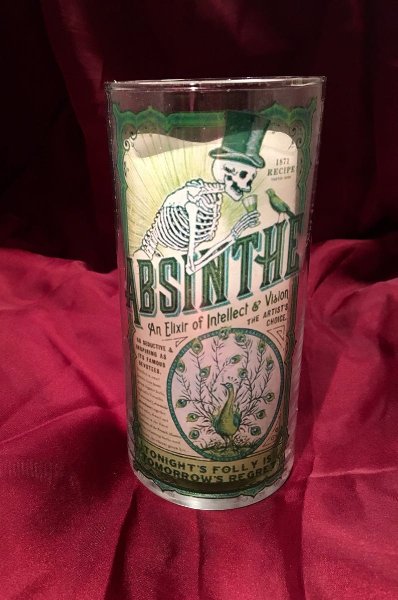 Absinthe pillar candle vase