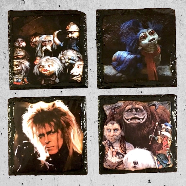 It' Hoggle! slate coaster set