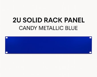 Custom Candy Blue 2U Rack Panel – Solid Steel Cover for 19” Mount Gear