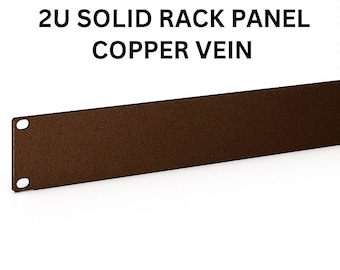 Custom Metallic Black Chrome 2U Rack Panel – Solid Steel Cover for 19” Mount Gear