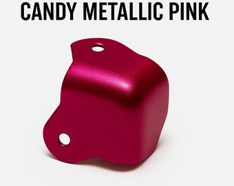 8x Candy Metallic Pink Corner Covers – 2-Hole w/ Screws – Powder Coated