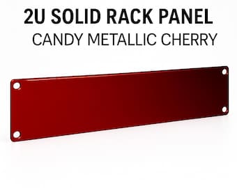 Custom Candy Cherry 2U Rack Panel – Solid Steel Cover for 19” Mount Gear