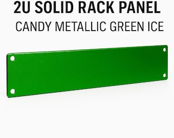 Custom Candy Green Ice 2U Rack Panel – Solid Steel Cover for 19” Mount Gear