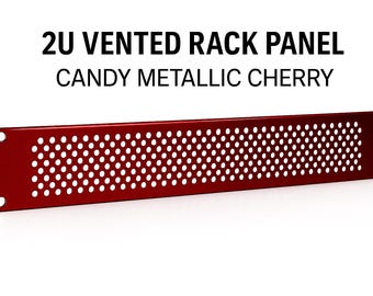 Custom Candy Cherry 2U Rack Panel – Vented Steel Cover for 19” Mount Gear