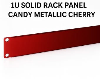 Custom Candy Cherry 1U Rack Panel – Steel Cover for 19” Mount Gear