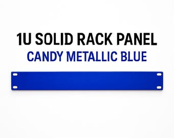 Custom Candy Blue 1U Rack Panel – Steel Cover for 19” Mount Gear