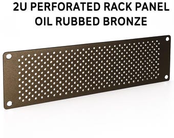 Custom Oil Rubbed Bronze 2U Rack Panel – Vented Steel Cover for 19” Mount Gear