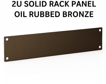 Custom Metallic Black Chrome 2U Rack Panel – Solid Steel Cover for 19” Mount Gear