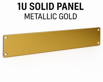 Custom Metallic Gold 1U Rack Panel – Steel Cover for 19” Mount Gear