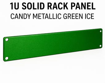 Custom Candy Green Ice 1U Rack Panel – Steel Cover for 19” Mount Gear