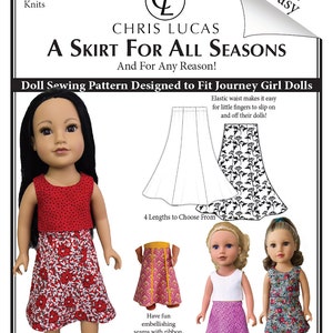 A Skirt for All Seasons Journey Girl Doll Skirt Sewing Pattern PDF image 1