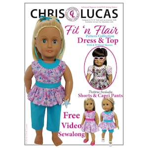 Fit n Flair 18 Doll Sewing Pattern Collection including Video Sewalong image 1