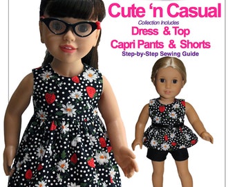 Cute n Casual - Doll Sewing pattern for 18" Size dolls including American Girl