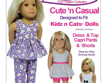 Cute n Casual - Kidz n Cats Doll Sewing Pattern