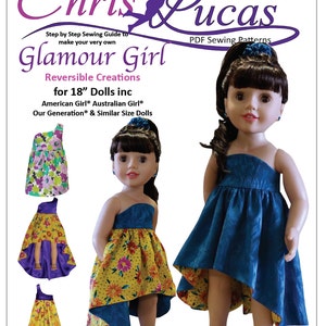 Glamour Girl - AG Dolls - Reversible Dress Sewing Pattern
