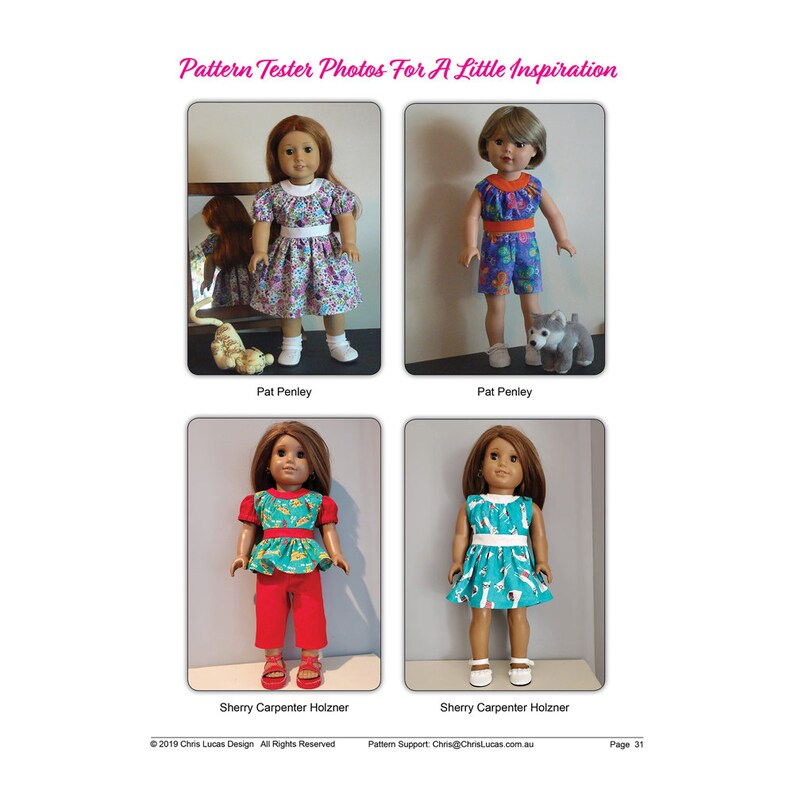 Fit n Flair 18 Doll Sewing Pattern Collection including Video Sewalong image 6