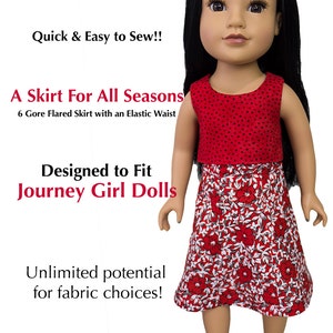 A Skirt for All Seasons Journey Girl Doll Skirt Sewing Pattern PDF image 2