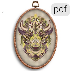 The Moldavian Bison cross stitch pattern PDF