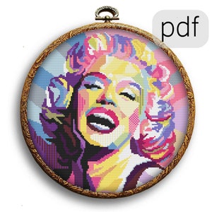 Marilyn Monroe Counted Cross Stitch Pattern