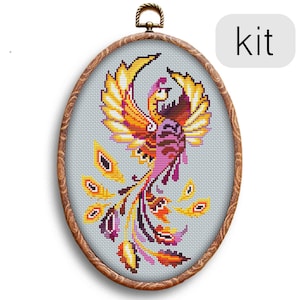 Phoenix vogel geteld Cross Stitch KIT