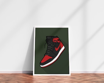 Nike X Supreme collabs Poster//Print Sneakers Sneakerhead streetwear decor