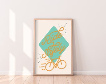 BIKE DIGITAL PRINT - wall decor home decor motivational reminder gift for him gift for her gift for bikers college dorm decor morse code fun