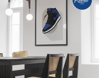 DÉCOR MURAL MINIMAL - Bleu 1s, art Hypebeast, impressions d'art de baskets, art mural minimal, cadeau, impression minimale, impression abstraite