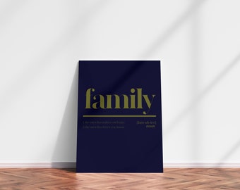 FAMILY DEFINITION PRINT - Home wall art, Gift for family, Funny Poster, Funny wall art, Funny Home DecorPrint, Gifts