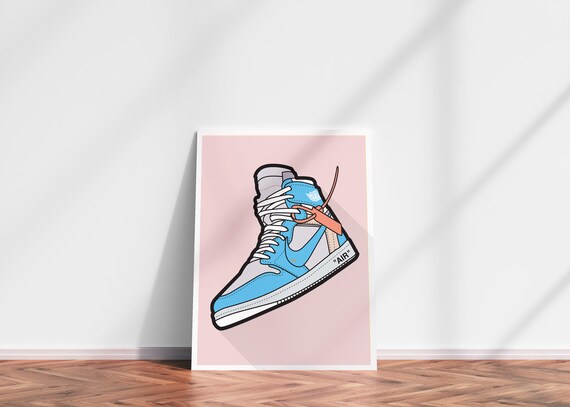 Jordan Retro 11 Bred Poster//Print Sneakers Sneakerhead streetwear decor