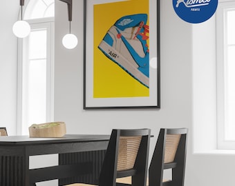 DÉCOR MURAL MINIMAL - Off White unc, art Hypebeast, impressions d'art de baskets, art mural minimal, cadeau, impression minimale, impression abstraite