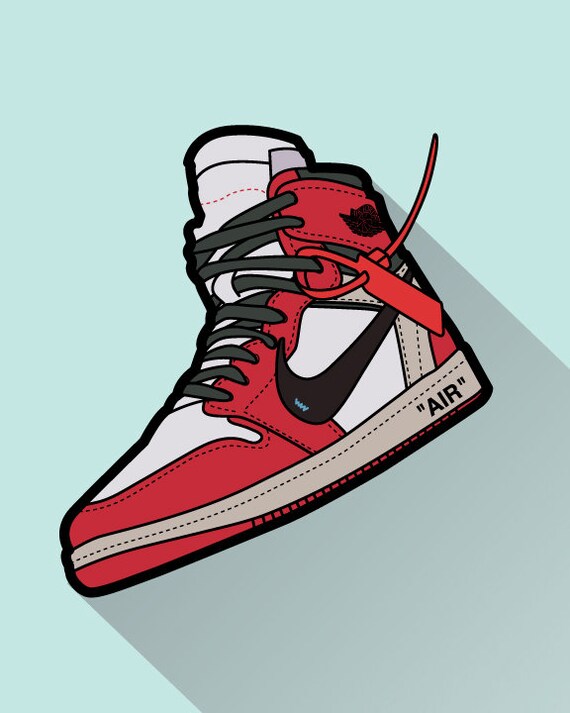 Air Jordan 1 Off White Sneaker Art Digital Print Poster Etsy Air Jordan 1 Off White Sneaker Art Digital Print Poster Etsy