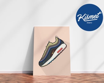 SNEAKER ART PRINT - Air Max, Hypebeast Kunstdruck, minimaler Wanddruck, abstrakte Kunst, Sneaker Wanddekor, Sneaker Wohndekor