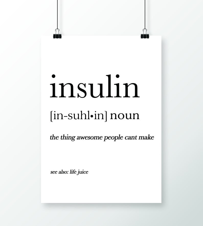 Insulin Definition Diabetes Awareness, Definition Quote, Diabetes Definition, T1D, Type One Diabetes Awareness, Insulin, Gift for Her image 4