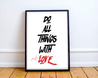 Love Print - DIGITAL PRINT Nike MOTIVATIONAL Poster Gift For Couples Valentines Day Gift Holiday Gift Home Decor Wall Art Dorm Decor