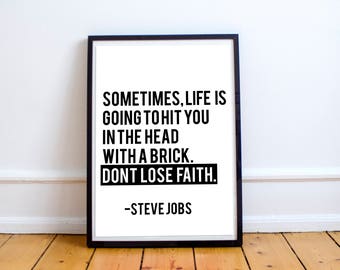 Steve Jobs Wisdom - PRINTABLE ART, MOTIVATIONAL Quote, Wall Art, Gift for men, Gift for her, Birthday gift, Gift ideas, Home decor, Wall art