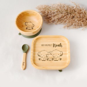 Babyteller, Kinderteller, Teller personalisiert, Holzteller Baby, Babyteller Saugnapf, Taufgeschenk, Geburt, Kindergeschirr