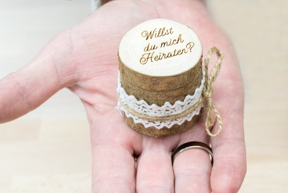 Engagement Ring Bearer Box Wooden Ring Box Tree Branch Ring Etsy