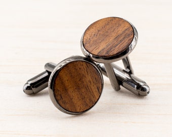 Boutons de manchette en bois pour mariage • Boutons de manchette en bois • Cadeau pour lui, mariés • Anniversaire de Noël 5e anniversaire