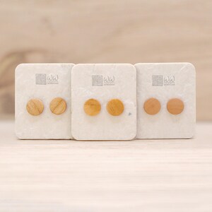 Holz Ohrstecker mit 925er Silber Stecker