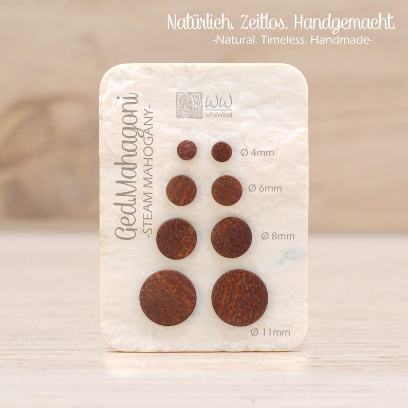 Schlichter Holz Ohrschmuck für Männer minimalistischer Stil