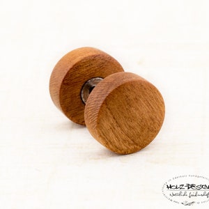 Fake Plug Earrings | Wooden Fake Plugs | Faux Gauge Plug 8, 10, 12, 14mm | Split Plugs Fake Piercing wooden Mens Ear Studs