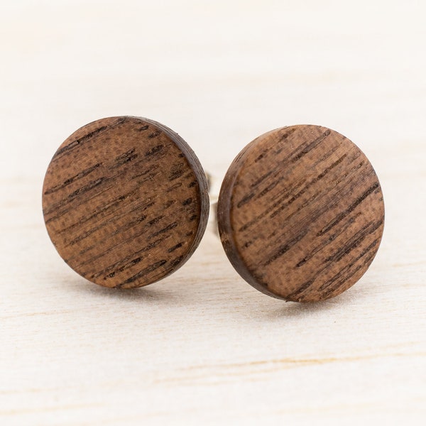 Holz Ohrstecker Ø11mm, Ohrringe hölzerne Fake Plugs, geometrische Ohrstecker aus Holz, Geschenk für Sie, Geburtstagsgeschenk, Natur Schmuck,