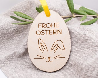 Happy Easter Easter Egg | Easter decoration Spring decoration made of wood | Easter egg wood inscribed for hanging | Landlust Easter Ball | Easter Pendant