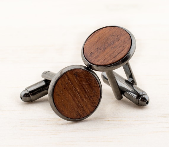 Real Wood Cufflinks Groomsmen Gift Groom Accessories Best Etsy