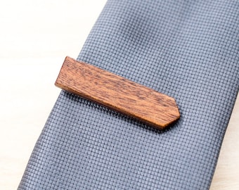 Tie Clip Wood Mens Jewelry for rustic country wedding Gift for man Wood handmade tieclip engraving personalized