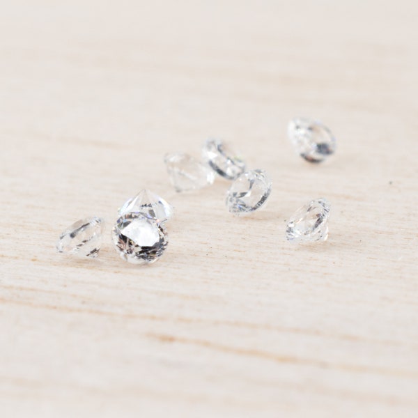 UPGRADE Stein für Verlobungs- und Trauring | Glassstein Zirkonia Diamant Brillant |