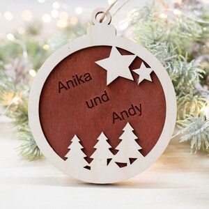 Personalized Christmas ball, Christmas decoration Christmas gift tag wood with name gift tag gift idea, Christmas tree decoration