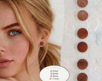Holz Ohrstecker Unisex – minimalistisch & handgemacht – 4mm 6mm 8mm 11mm – Naturholz Ohrringe für Damen und Herren – Geschenkidee